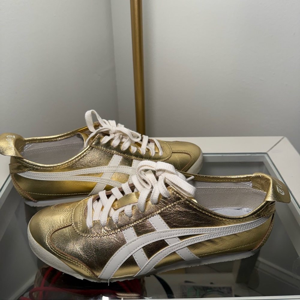 Onitsuka Tiger by Asics Gold and White Sneakers
